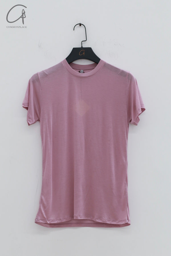 BASERANGE Classic Bamboo Fiber and Cotton Slim Fit T-shirt Series Collection Round Neck Bottoming Shirt France BAS-TOCT-BL-AU24-ZI Purple